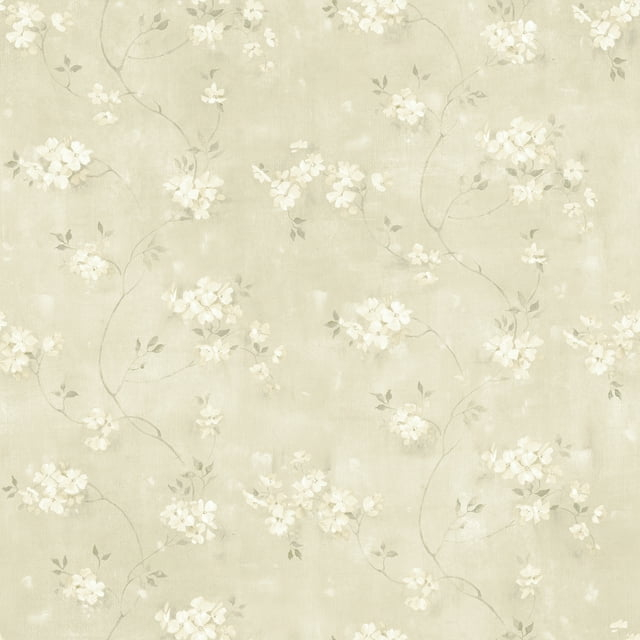 Chesapeake Braham Taupe Floral Trail Wallpaper