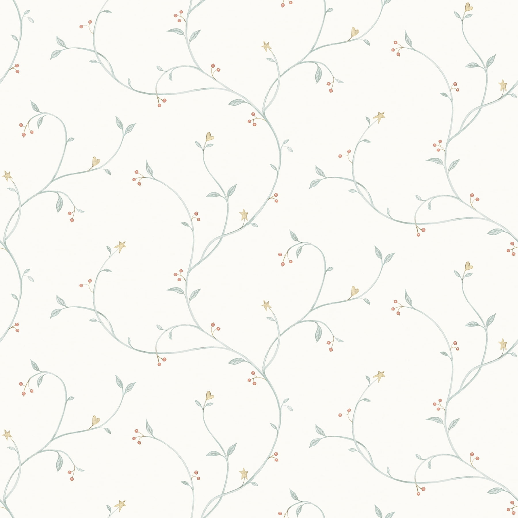 Chesapeake Kurt Light Green Tin Star Trail Wallpaper