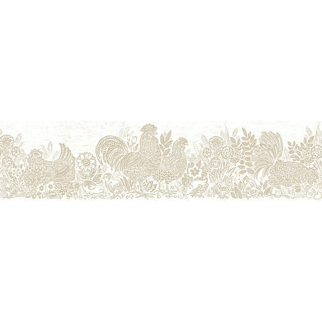Chesapeake Parton Beige Chicken Border Wall Decals