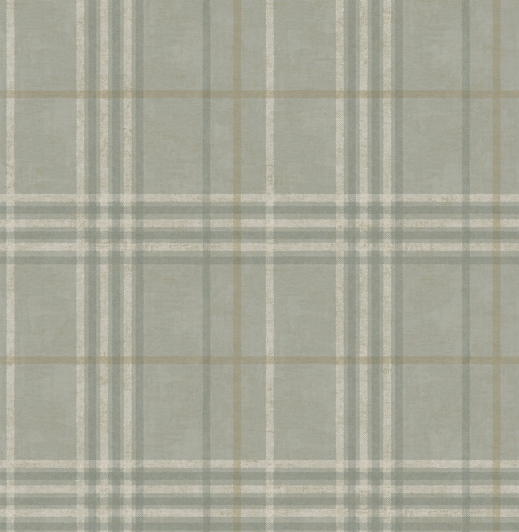Chesapeake Rockefeller Sage Plaid Unpasted Non Woven Wallpaper, 20.5-in by 33-ft, 56.4 sq. ft.