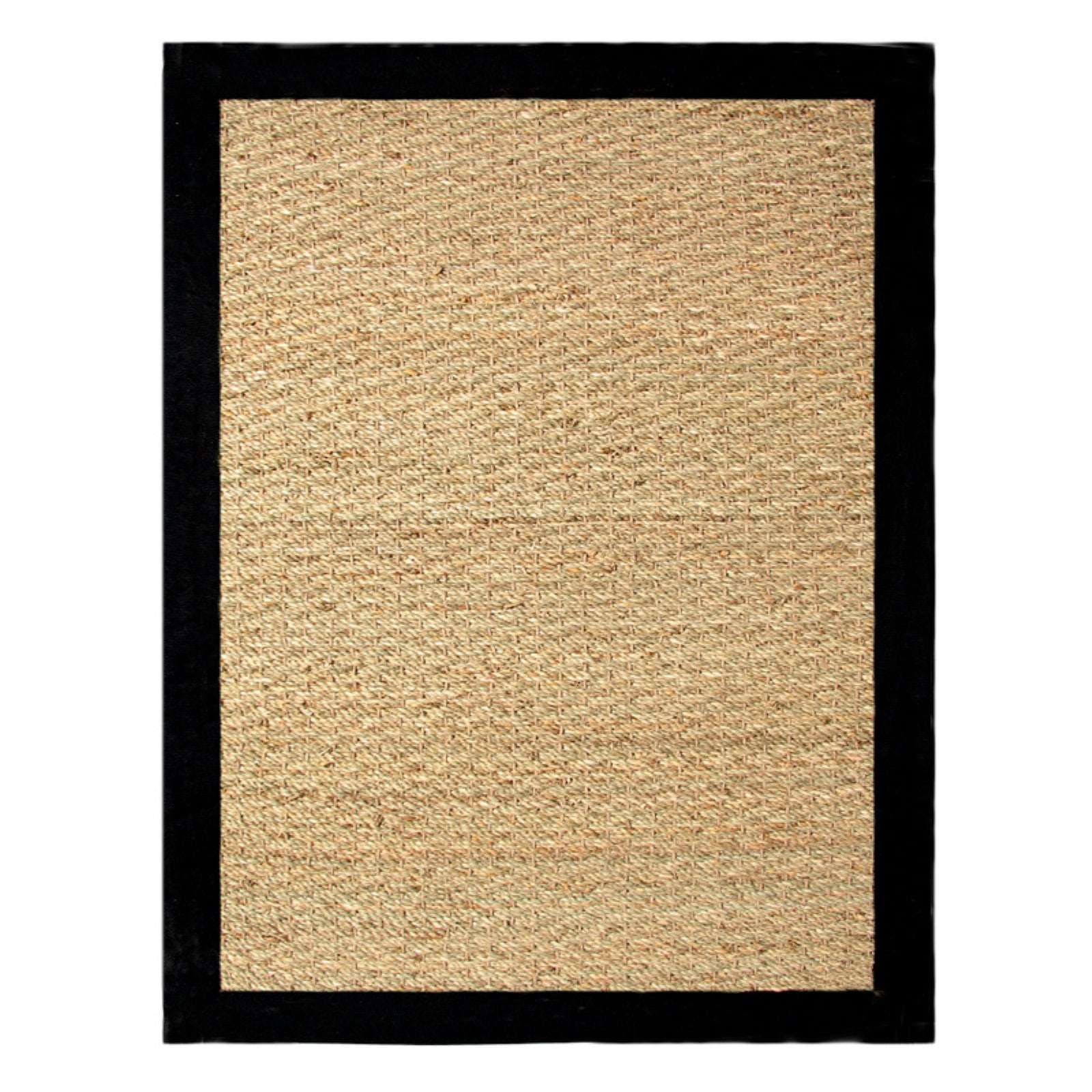 Chesapeake Seagrass Area Rug with Black border (5'x7')