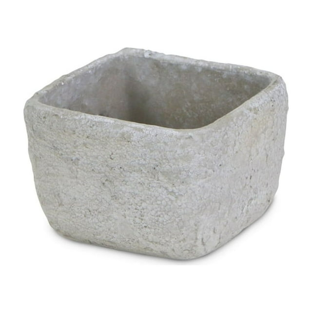 Cheung's Square Cement Arrow Design Ceramic Planter, Gray