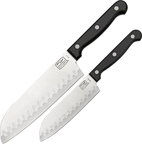Chicago Cutlery Essentials 2-Piece Santoku Stainless Steel Kitchen Knife Set