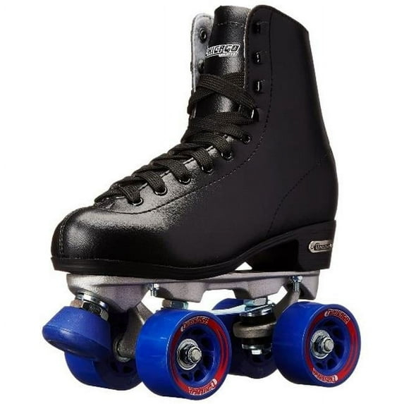 Chicago Patines Cuádruples Clásicos para Hombre, Patines de Pista clásicos Negros, Talla 12