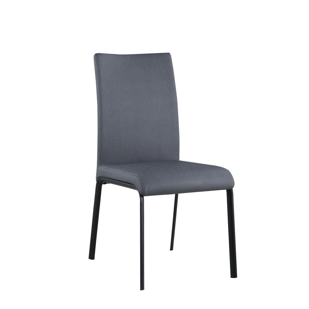 Chintaly Contemporary Curved Back Side Chair  - Set Of 4, Ash