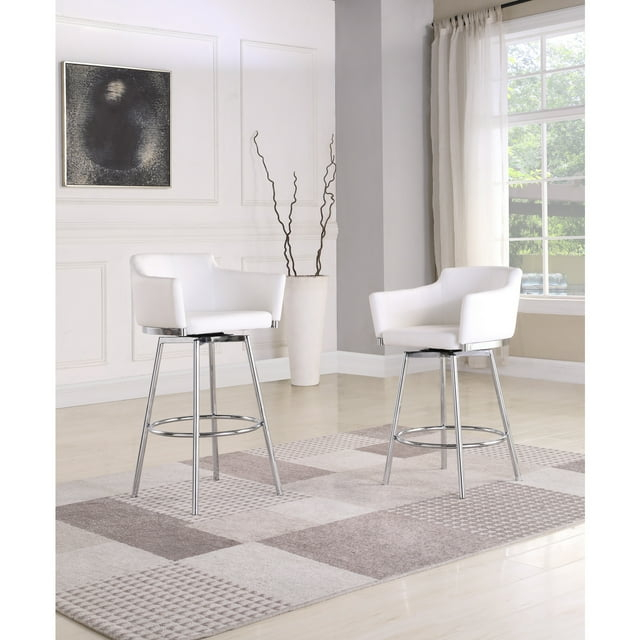 Chintaly Modern Club Bar Stool w/ Memory Swivel