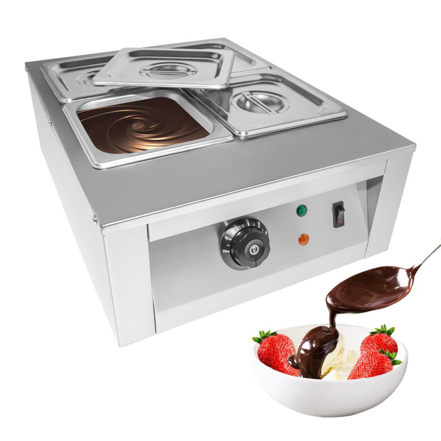 Chocolate Fondue Machine with Manual Control | Stainless steel Professional Small Chocolate Tempering Machine for Home and Commercial Use