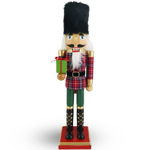 Christmas Nutcracker in Red and Green Plaid
