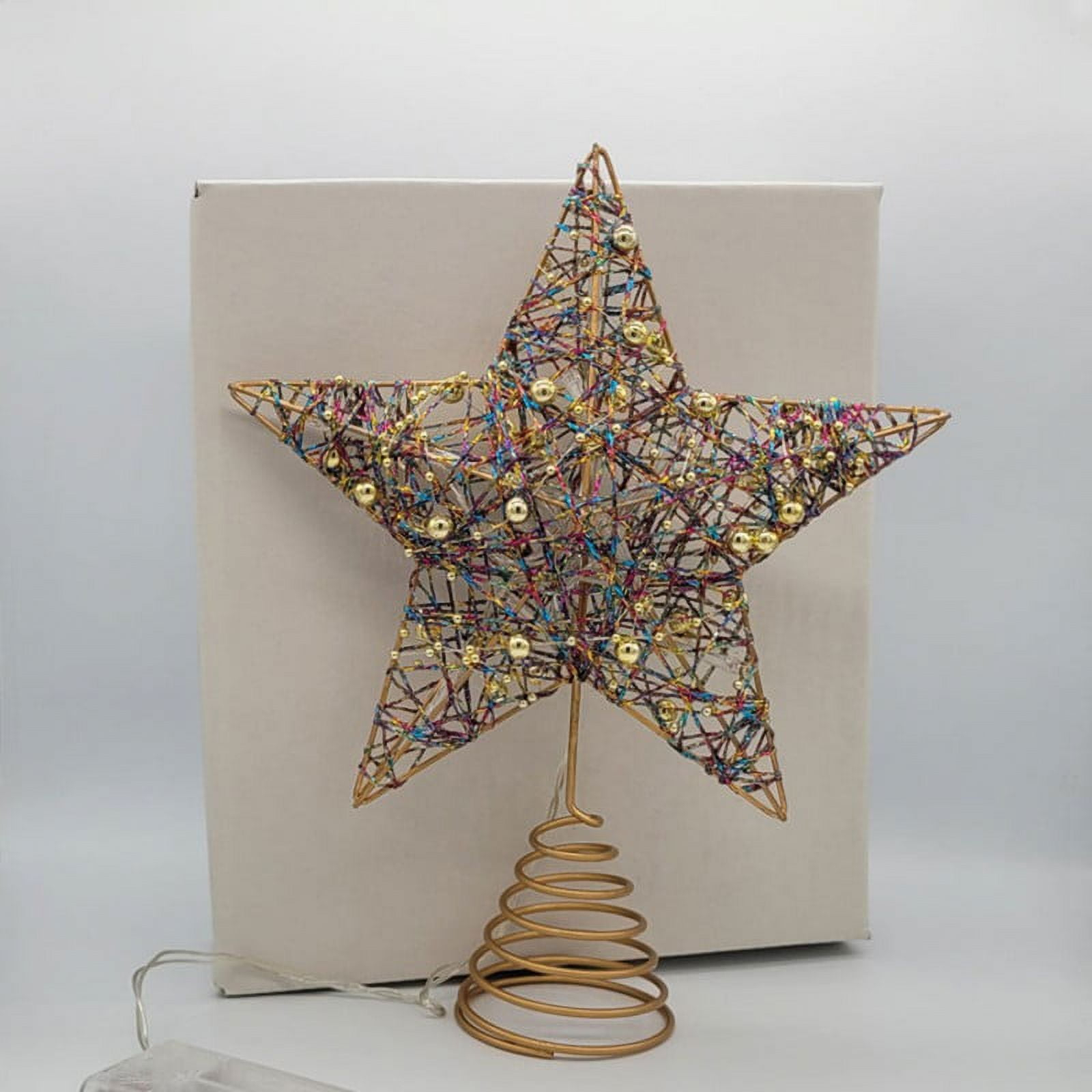 Christmas Star Tree Topper Christmas Decorative Holiday Treetop Shatterproof Star Ornament for Holiday Christmas Tree Decoration