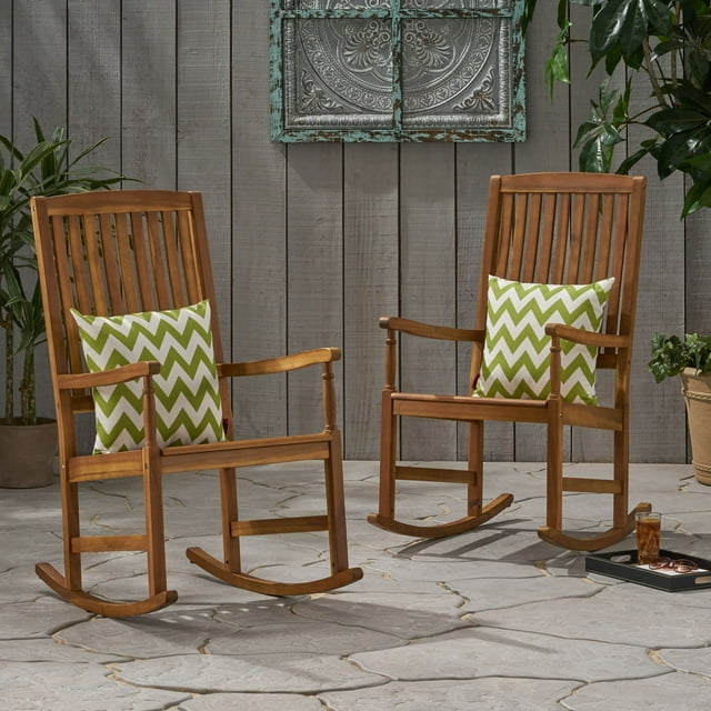 Christopher Knight Home Arcadia Acacia Wood Rocking Chairs (Set of 2) by  Teak