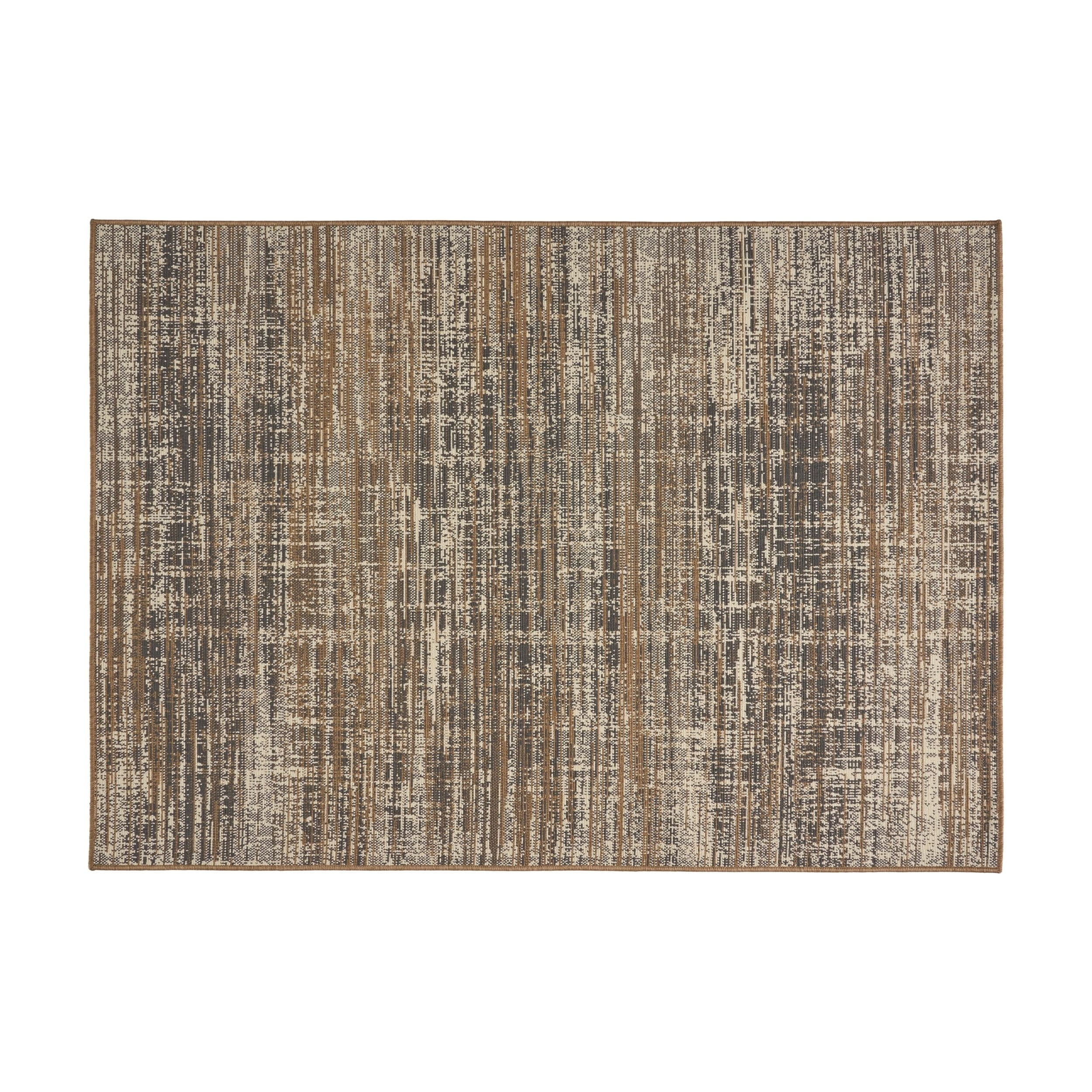 Christopher Knight Home Cortez Grey/Beige Striation Outdoor Area Rug by  5'3" x 7' 5' x 8'