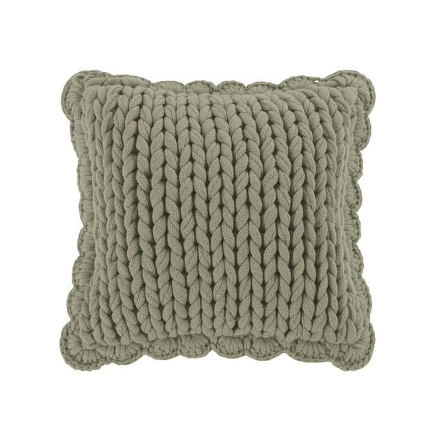 Your Lifestyle by Donna Sharp Chunky Knitted Decorative Pillow Sage