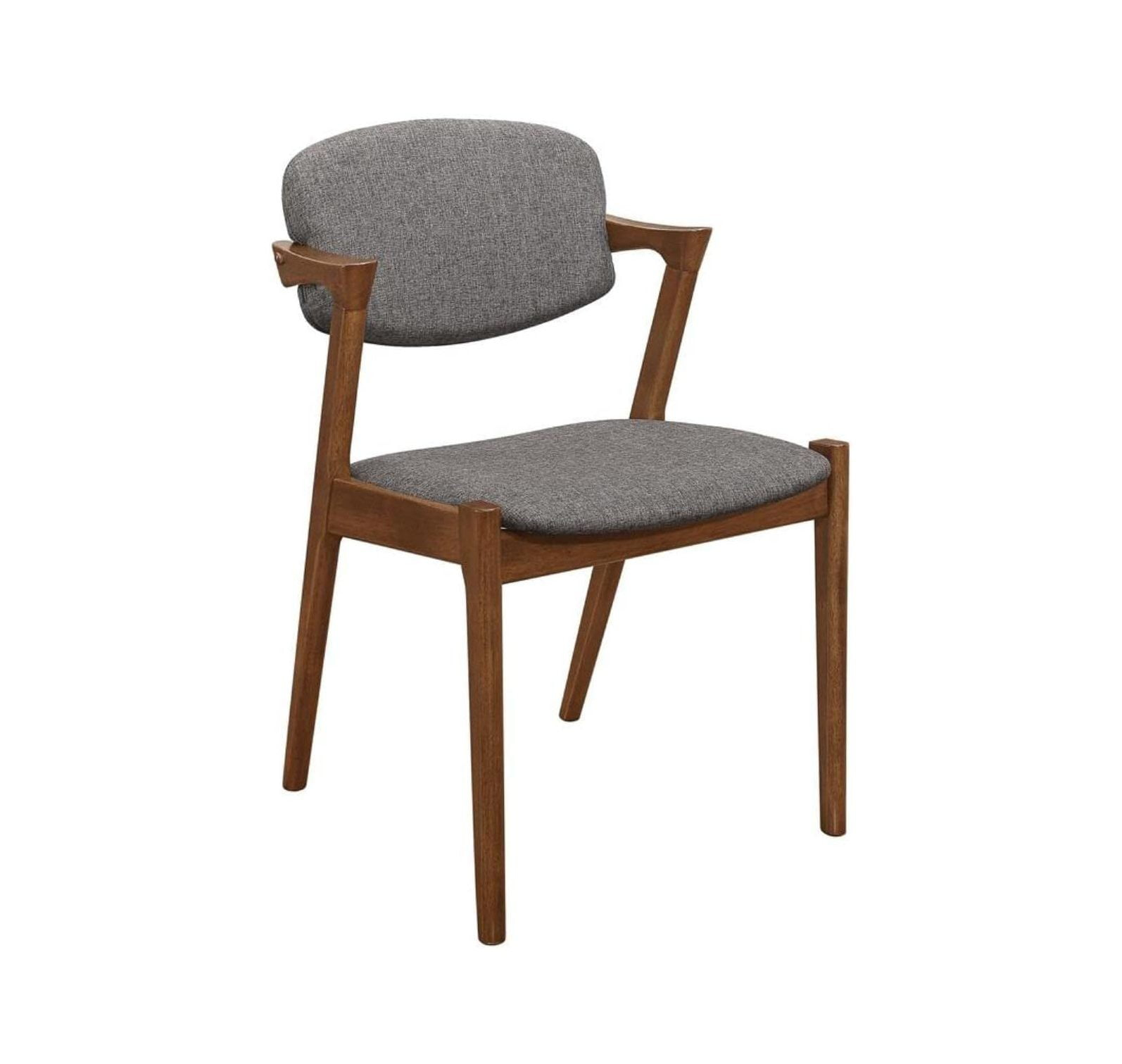 Saltoro Sherpi Wooden Modern Dining Side Chair, Gray, Set of 2