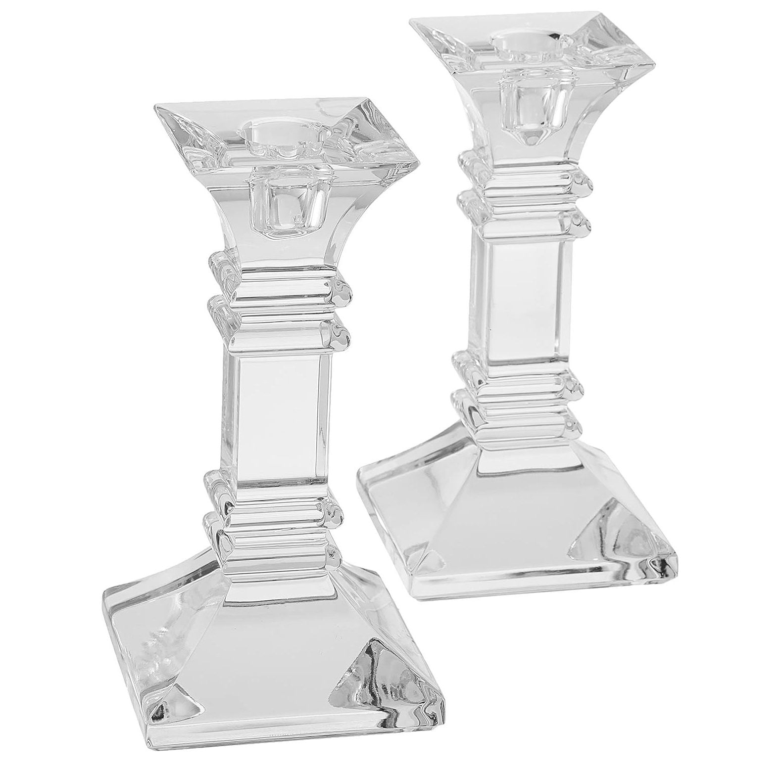 Marquis by Waterford Treviso 2 Piece Crystal Tabletop Candlestick Set (Set of 2)