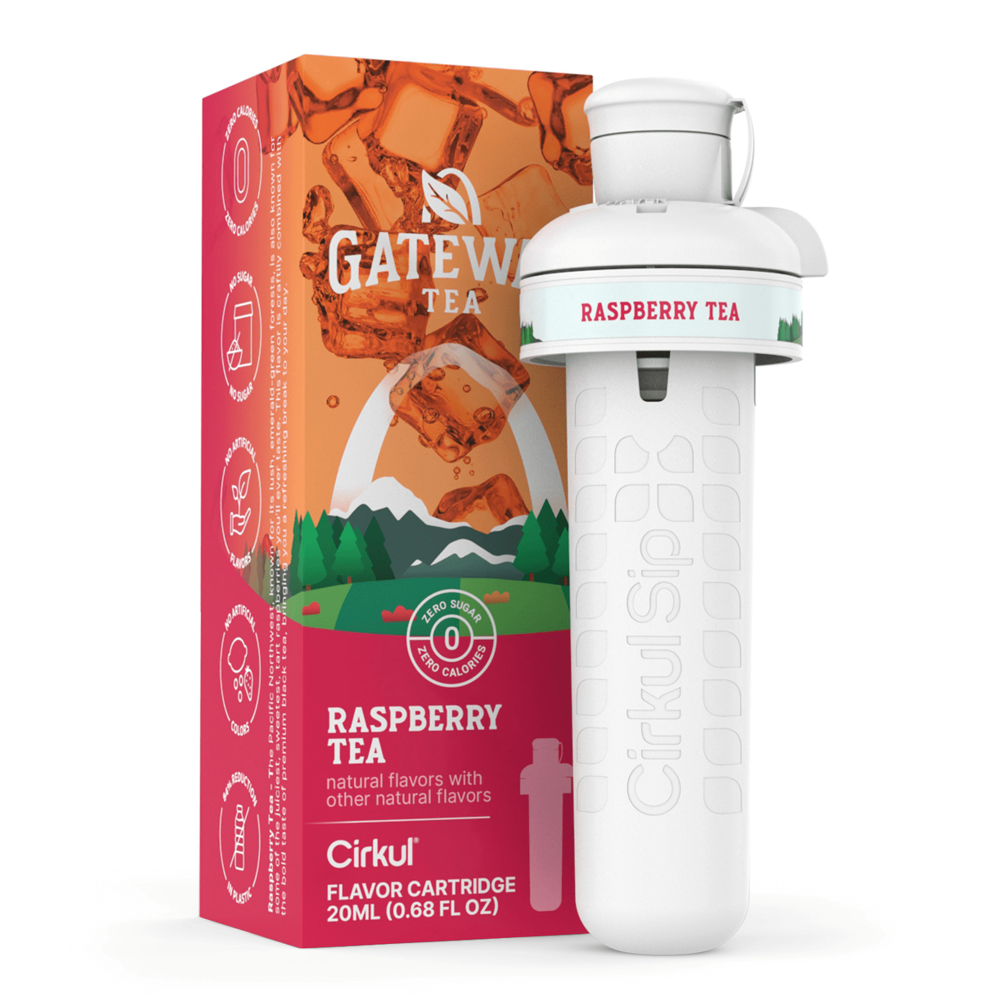Cirkul Gateway Raspberry Tea Flavor Cartridge, Drink Mix, 1-Pack