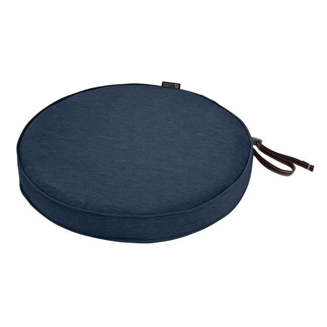 Classic Accessories  Montlake Fade Safe Heather Indigo Round Outdoor Seat Cushion