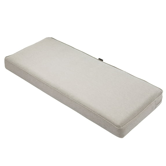 Classic Accessories Montlake FadeSafe Water-Repellent 48 x 18 x 3 Inch Outdoor Bench Cushion, Heather Grey