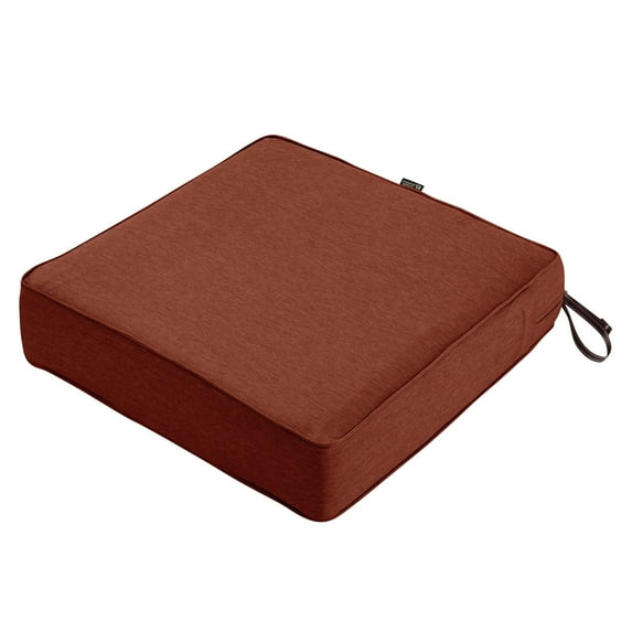 Classic Accessories Montlake FadeSafe Water-Resistant Patio Lounge Chair/Loveseat Cushion, 25 x 25 x 5 inch, Heather Henna