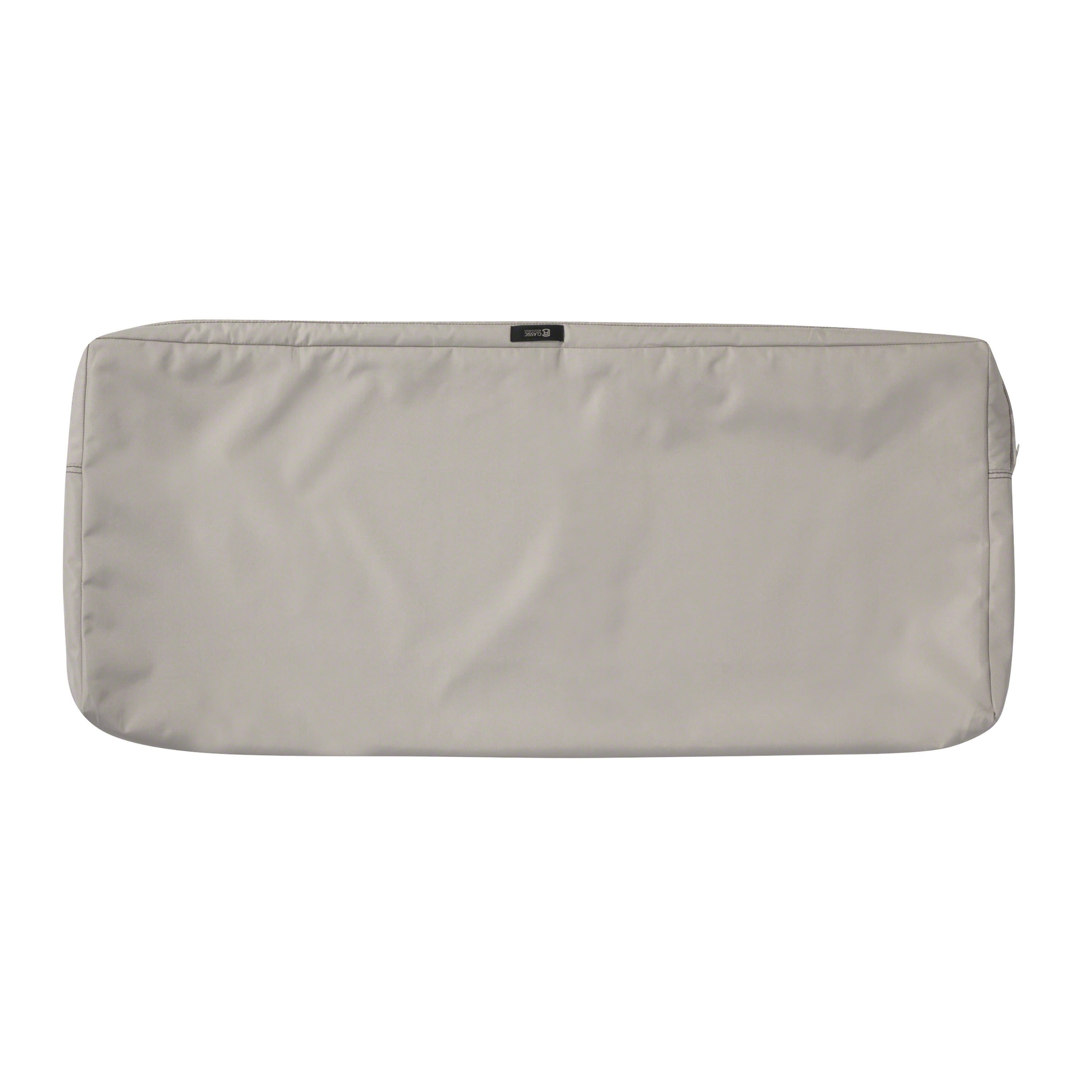 Classic Accessories Ravenna Water-Resistant Patio Bench/Settee Cushion Cover, 42 x 18 x 3 inch, Mushroom