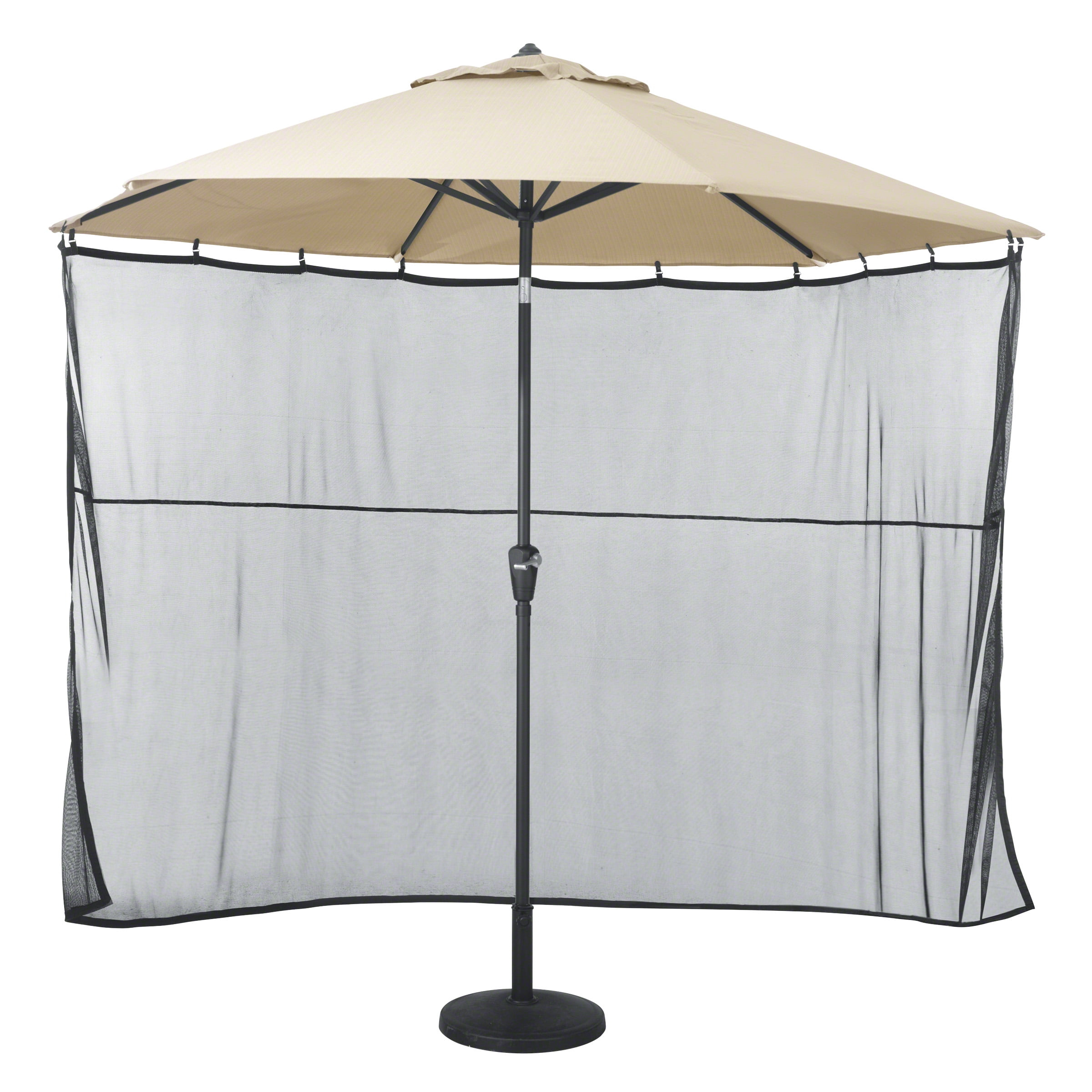 Classic Accessories Universal Patio Umbrella Shade Screen, Black