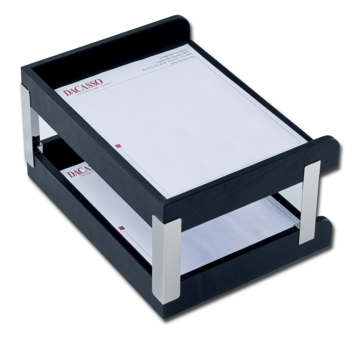 Dacasso Leather Stackable File Organizer