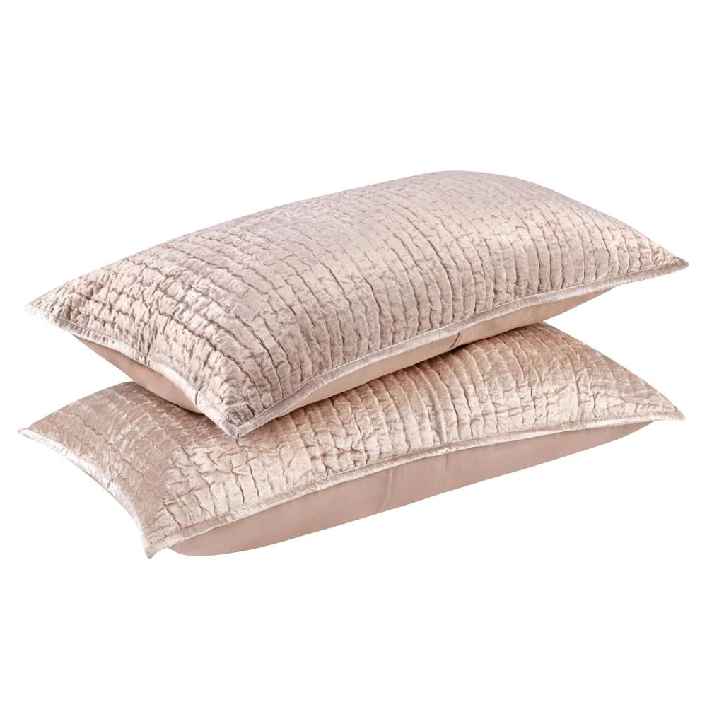 Classic Home Dimitry 100% Rayon Velvet Bliss Pink Queen Quilt by Kosas Home