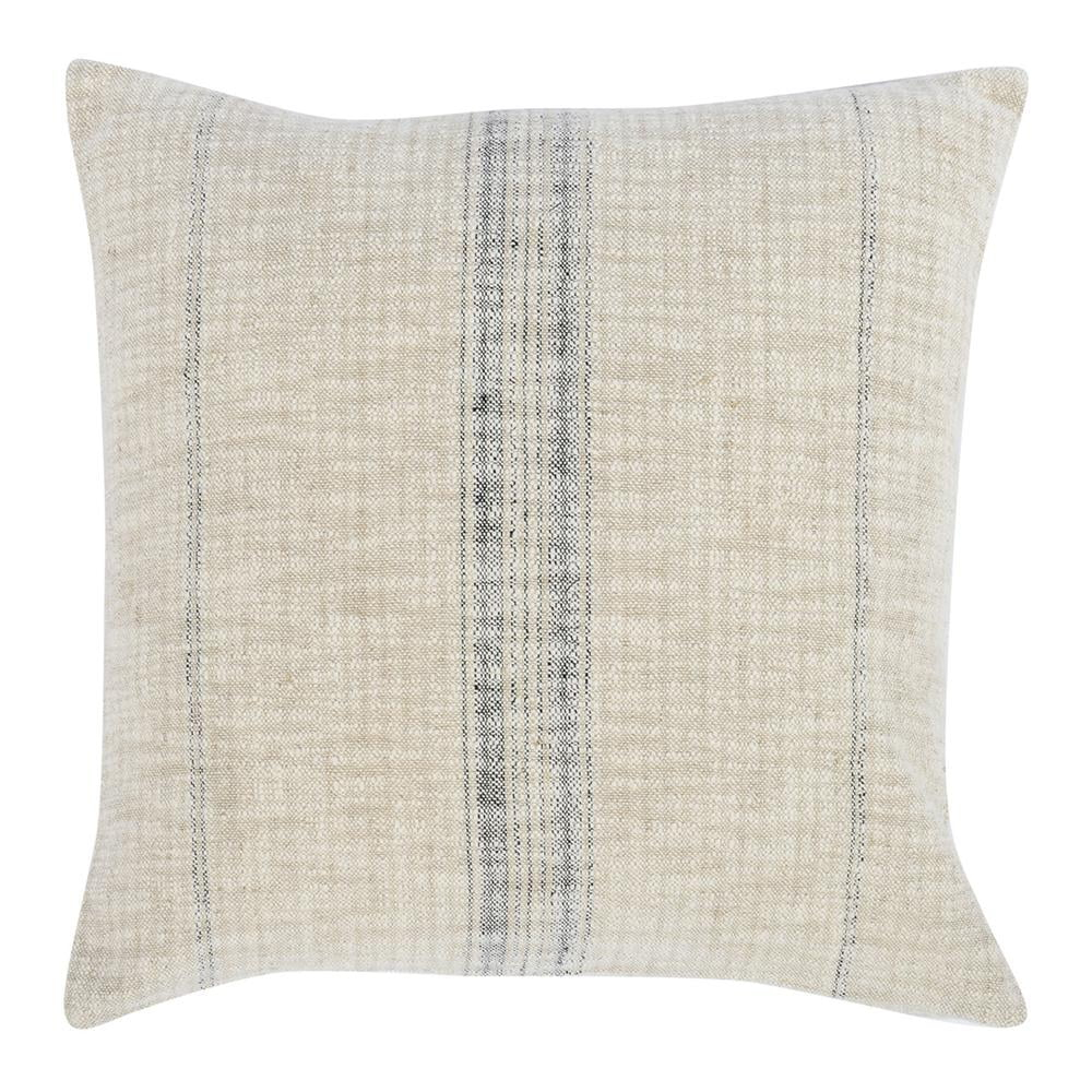 Lamina Pillow - Natural and Black / 22" x 22"