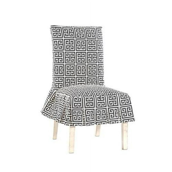 Classic Slipcovers Roman Key Short Pleated Dining Chair Slipcover Red