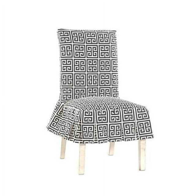 Classic Slipcovers Roman Key Short Pleated Dining Chair Slipcover Red