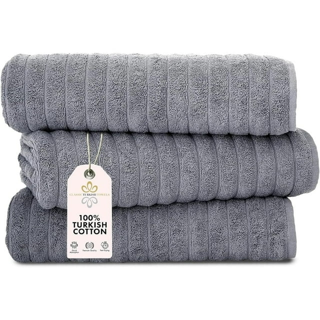 Oversized Grey Turkish Cotton Kids Washcloth Set