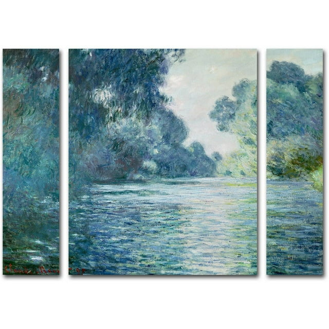 Claude Monet 'Branch of the Seine' Multi Panel Art Set Small