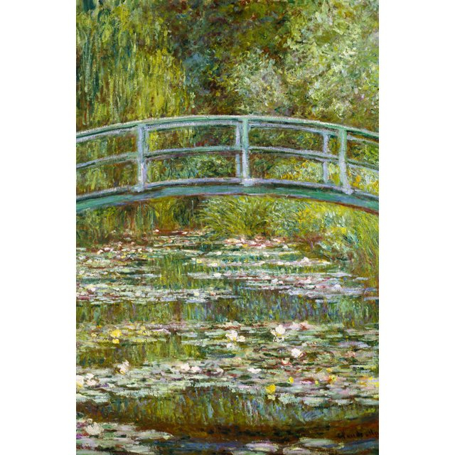 Claude Monet The Water Lily Pond Japanese Bridge Impressionist Art Posters Claude Monet Prints Nature Landscape Painting Claude Monet Wall Art French Cool Wall Art Print Poster 12x18