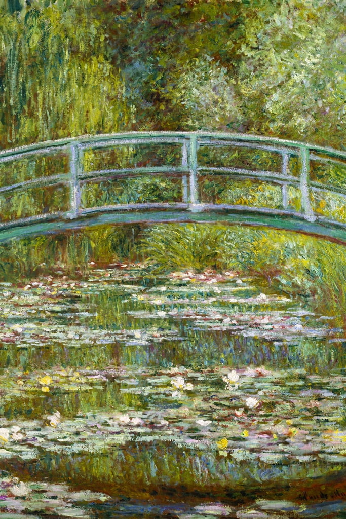 Claude Monet The Water Lily Pond Japanese Bridge Impressionist Art Posters Claude Monet Prints Nature Landscape Painting Claude Monet Wall Art French Cool Wall Art Print Poster 12x18