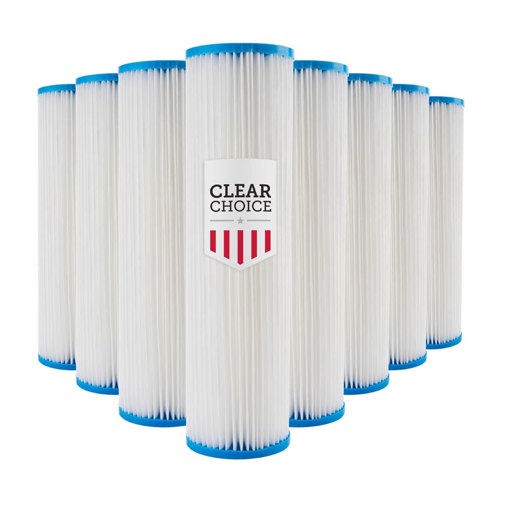 Clear Choice 20 Micron Replacement Water Filter for RO System SPC-25-1020 (8 Pack)