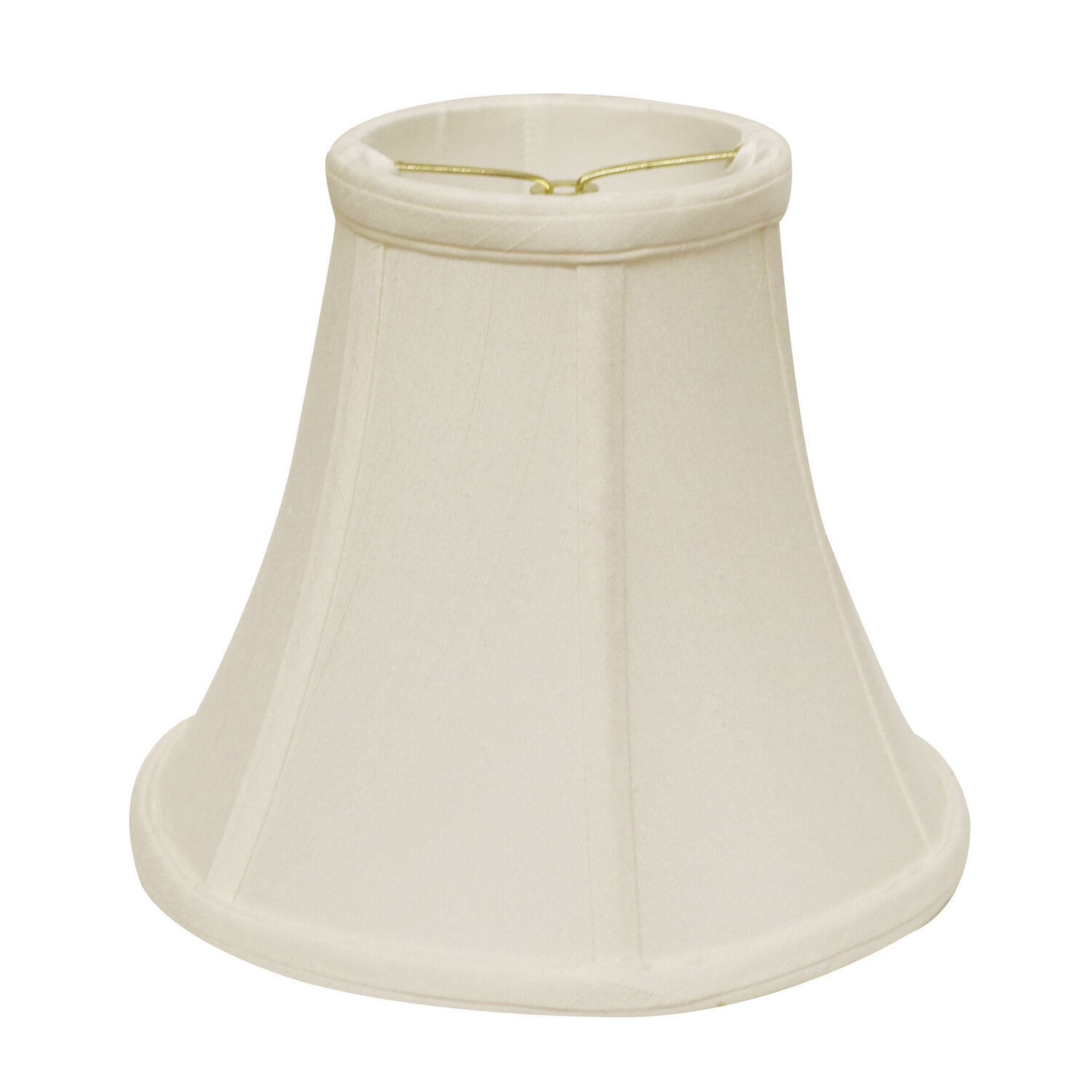 Cloth & Wire  Slant Bell Softback Lampshade with Bulb Clip, White