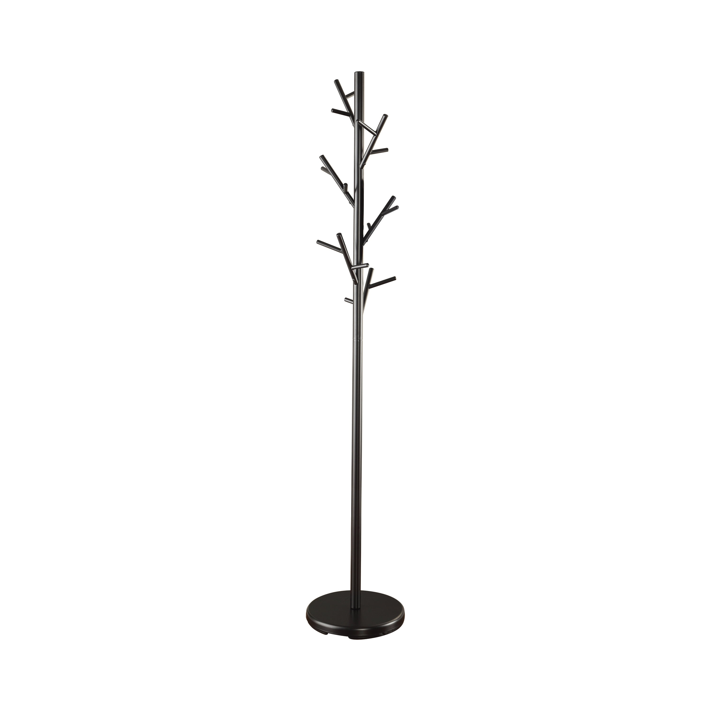 Coaster Contemporary Metal Coat Rack with Round Base in Black