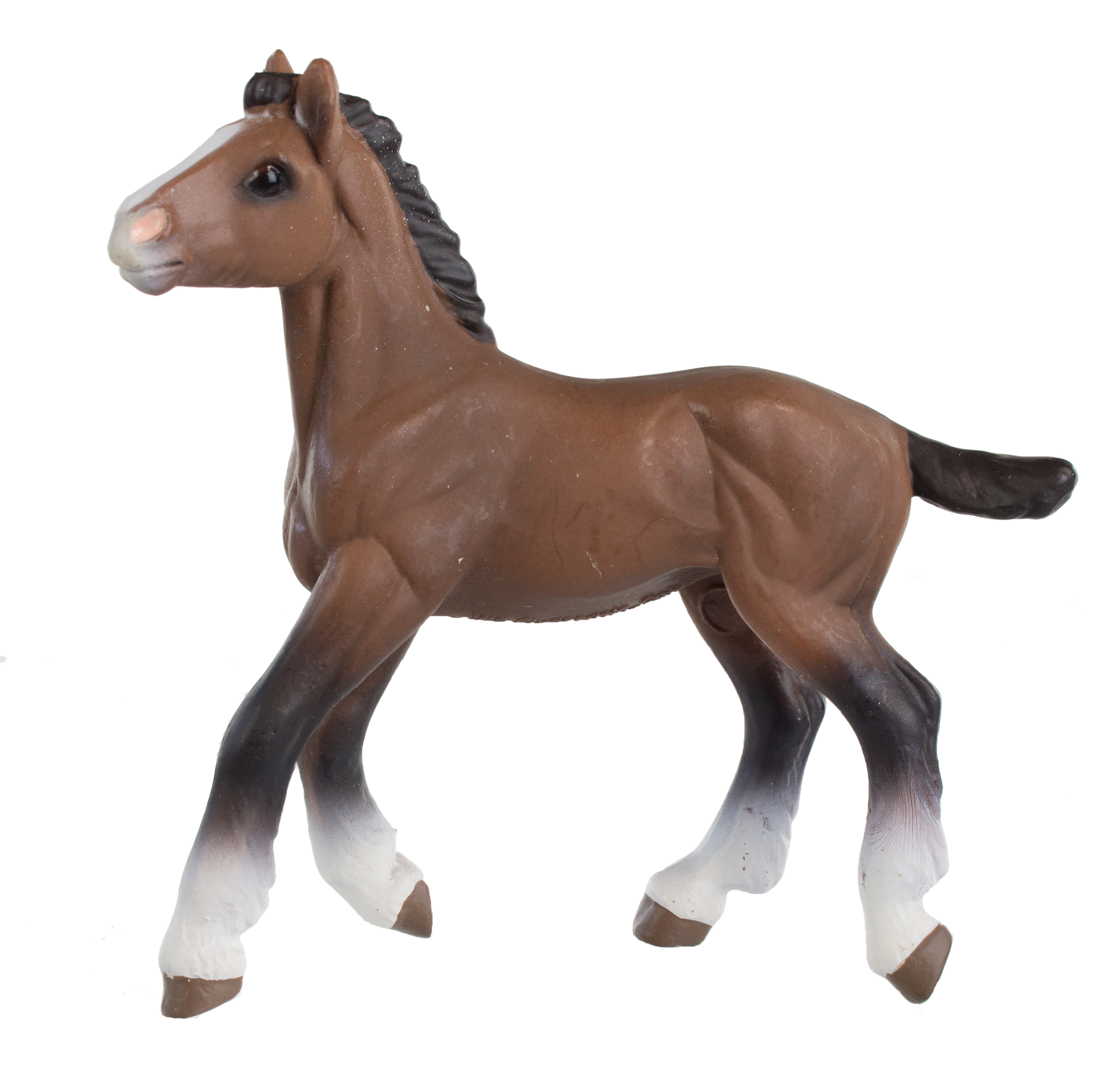 Safari Ltd. Clydesdale Foal Figurine - Realistic 3.5" Horse Figure - Educational Toy for Boys, Girls, & Kids Ages 3+