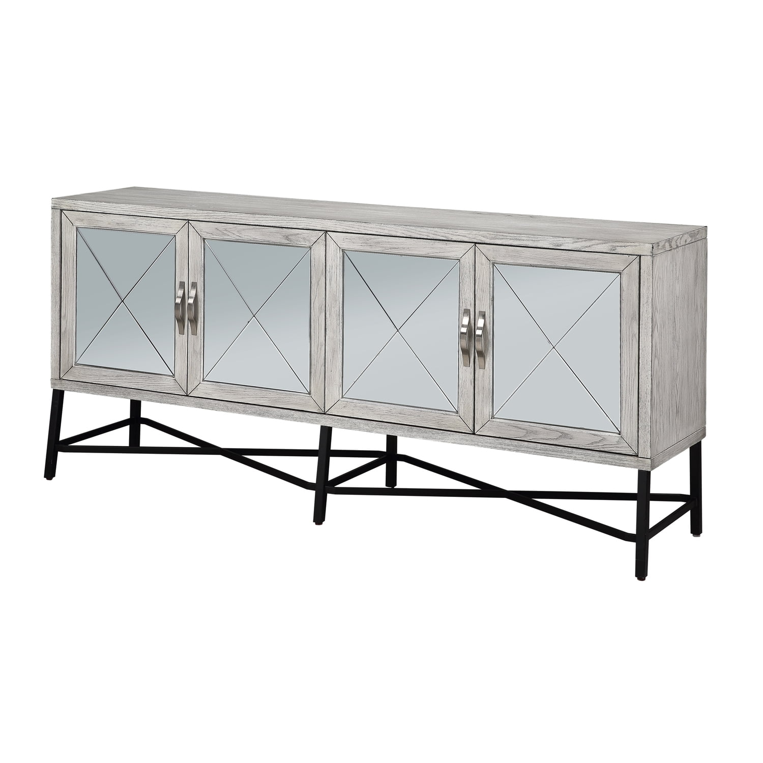 Coast To Coast Imports Gabby Hazy White Four Door Credenza