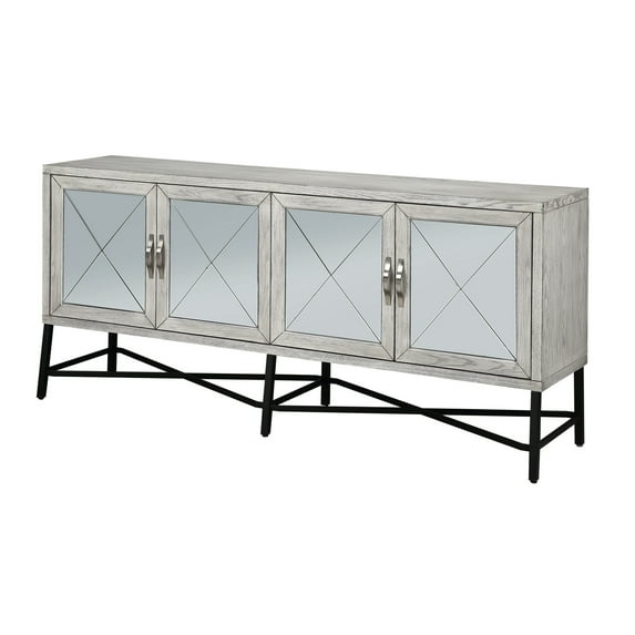 Coast To Coast Imports Gabby Hazy White Four Door Credenza