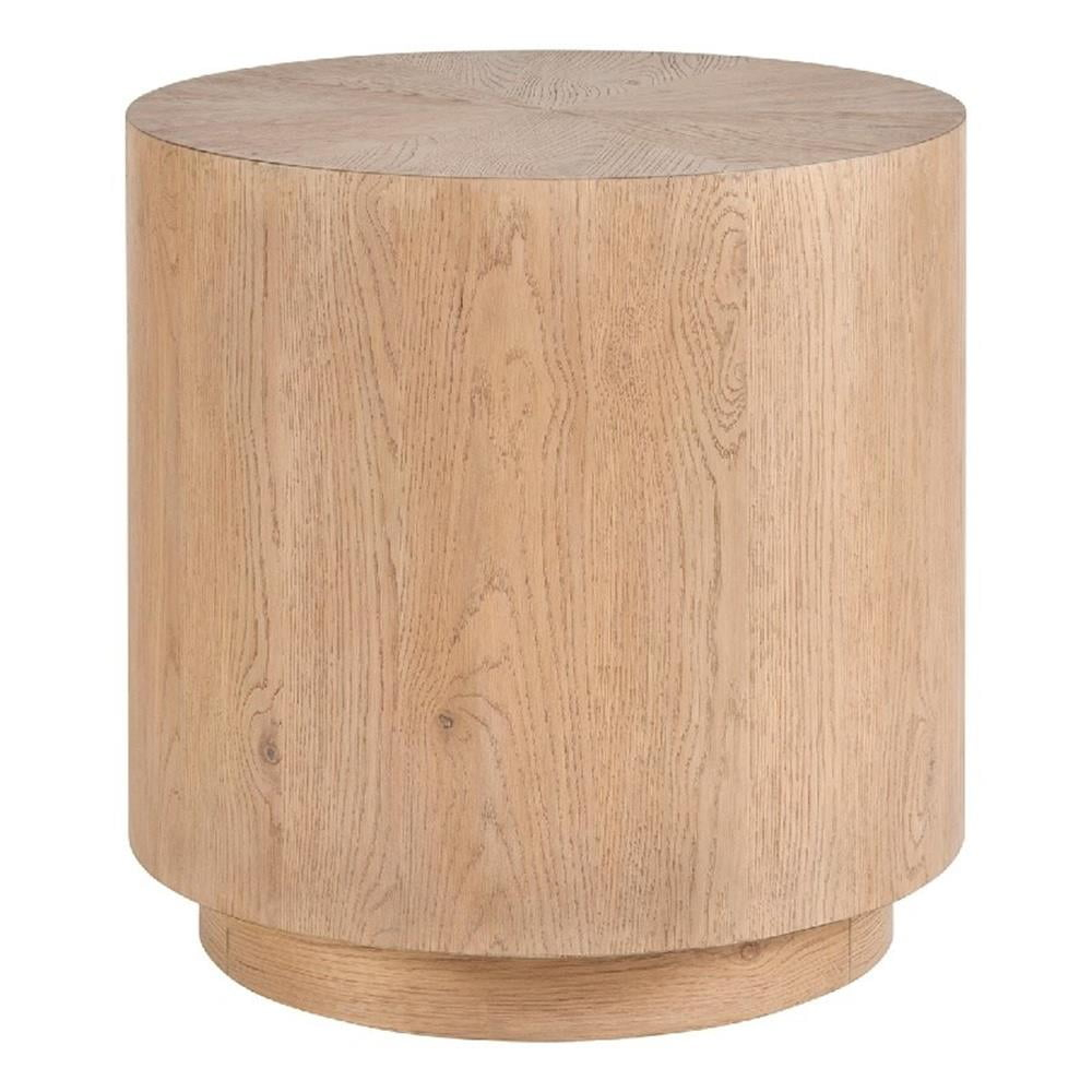 Coastal Living Weekender Natural Oak End Table in Weathered Tan