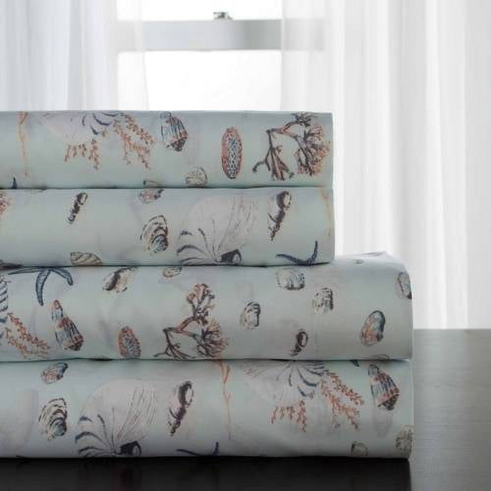 Beatrice Home Fashions Coastal Print Sheet Set