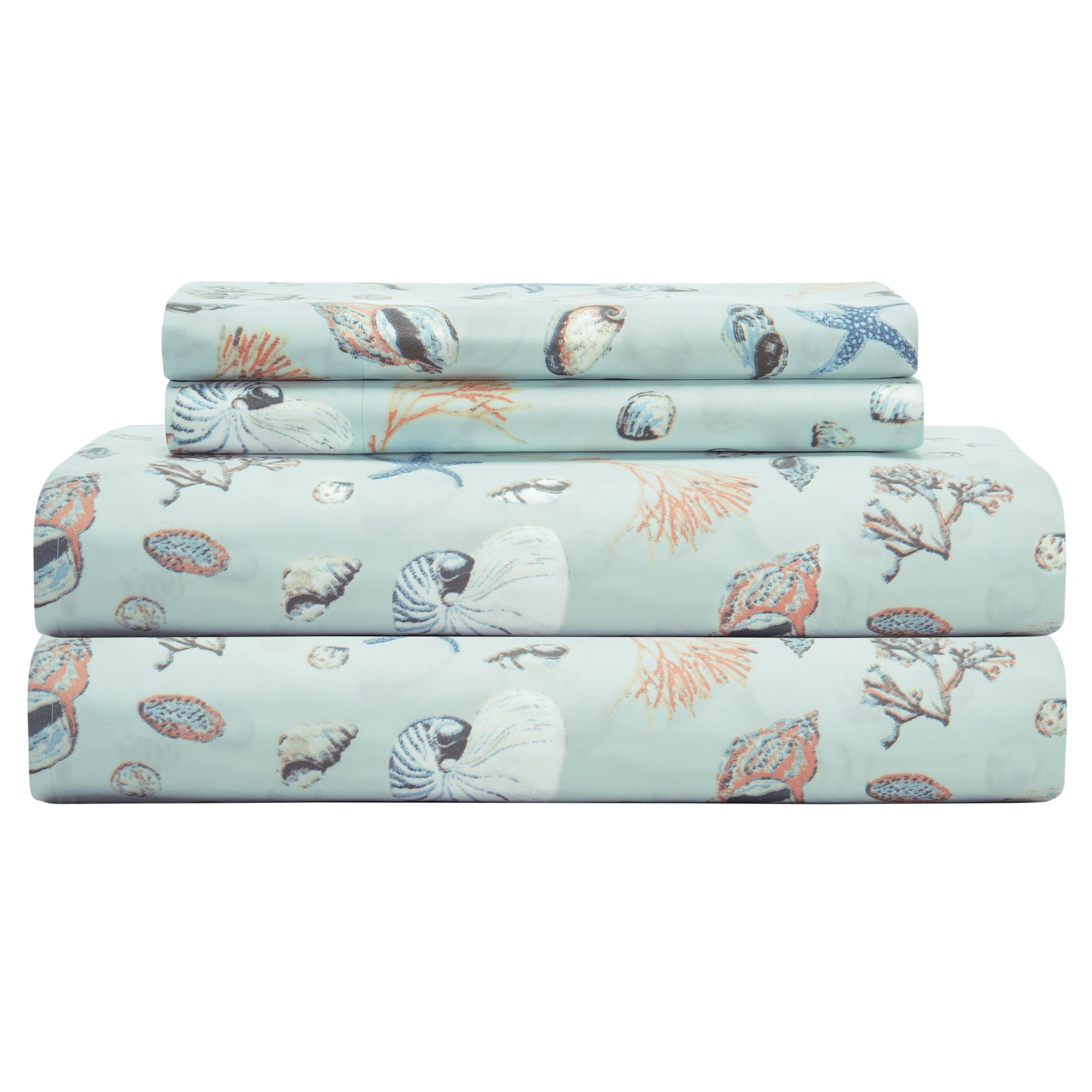 Beatrice Home Fashions Coastal Print Sheet Set