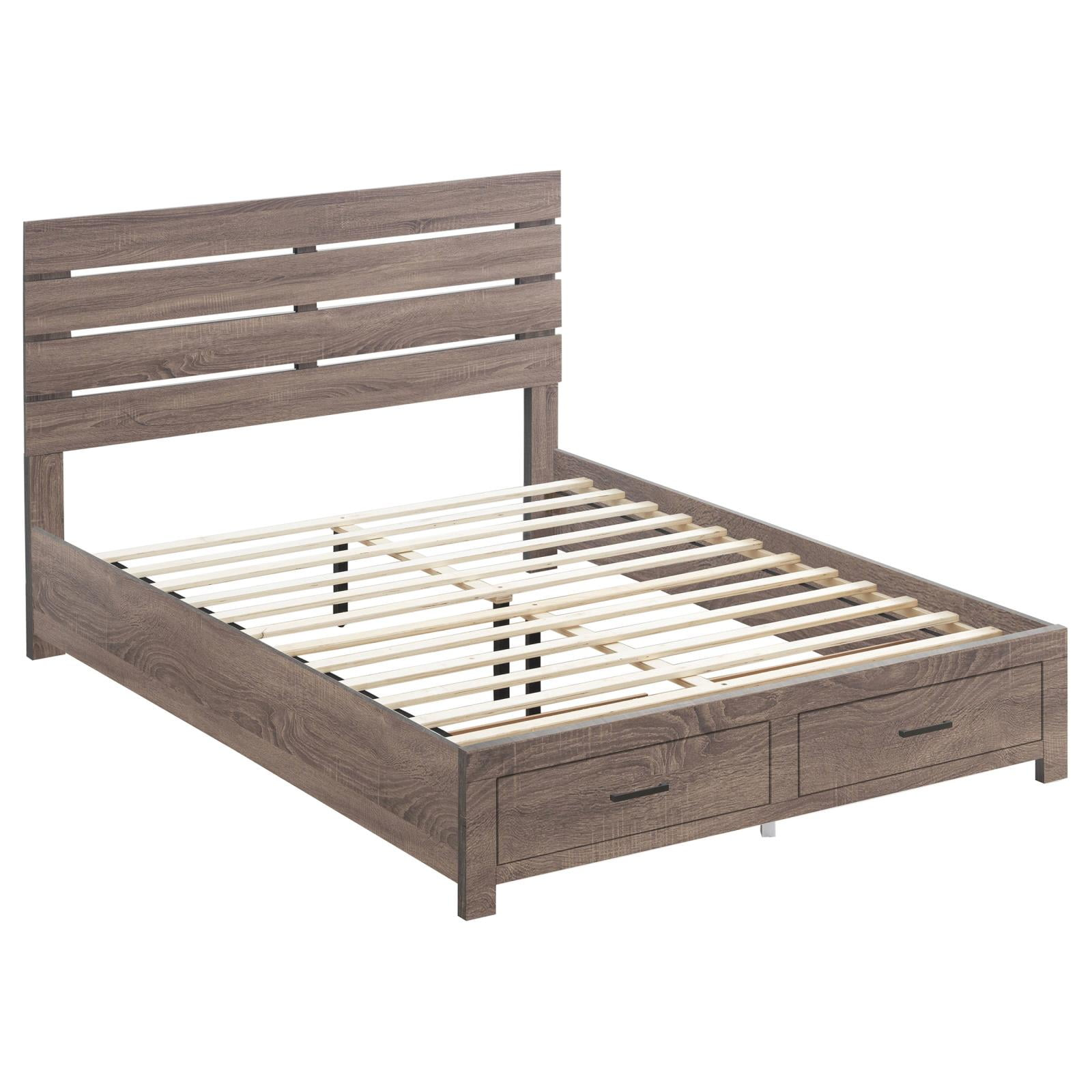 Coaster Brantford Farmhouse Wood Queen Storage Bed in Barrel Oak