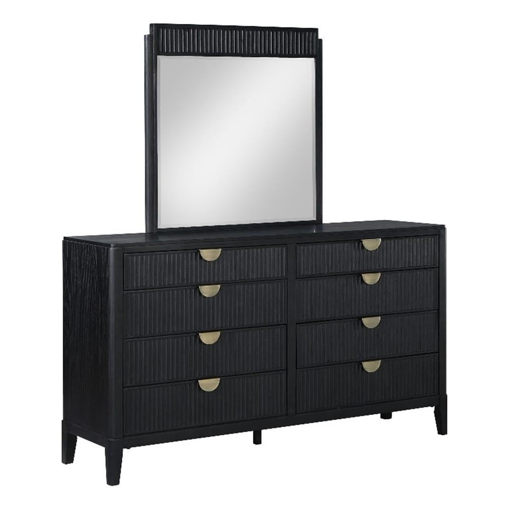 Coaster Brookmead 8-drawer Wood Bedroom Dresser with Mirror Black