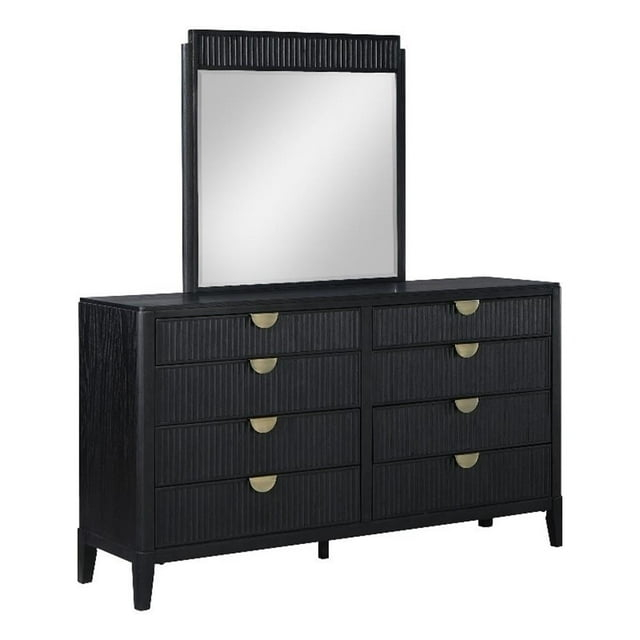 Coaster Brookmead 8-drawer Wood Bedroom Dresser with Mirror Black