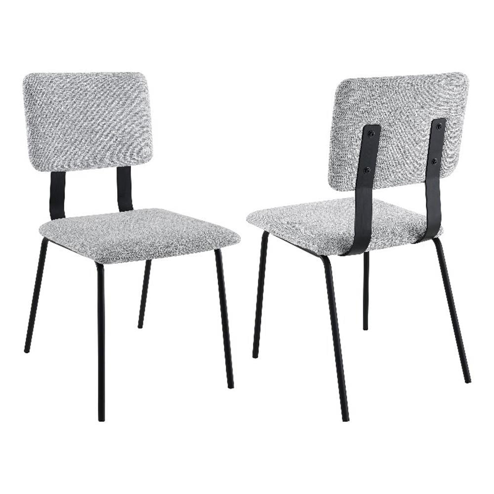 Coaster Calla Contemporary Fabric Upholstered Dining Side Chair in Gray
