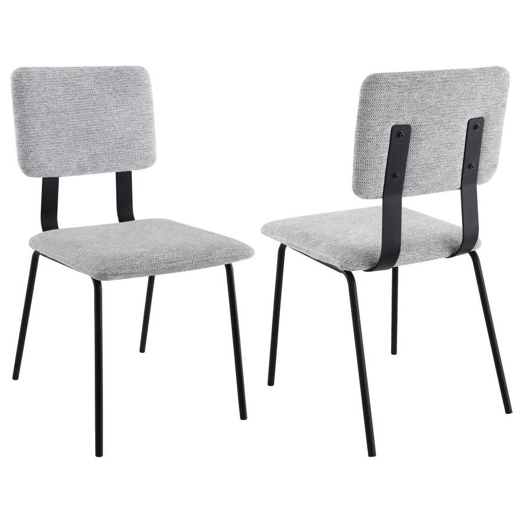 Coaster Calla Contemporary Fabric Upholstered Dining Side Chair in Gray