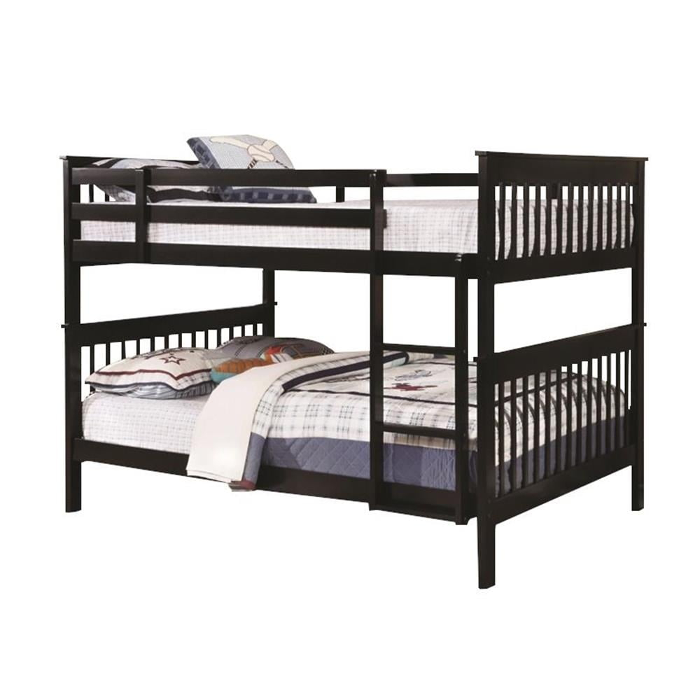 Coaster Chapman Transitional Full Over Full Wood Bunk Bed in Black Finish