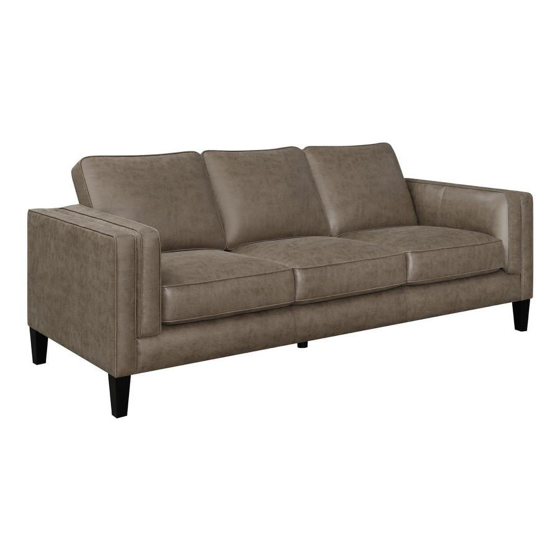 Locke Upholstered Track Arms Sofa Vintage Brown