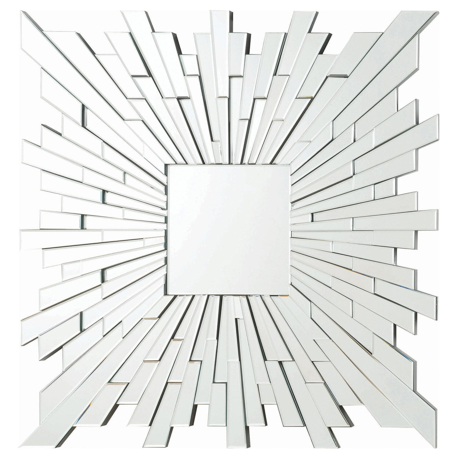 Coaster Brantley 40 x 40 Inch Square Sunburst Wall Mirror Silver